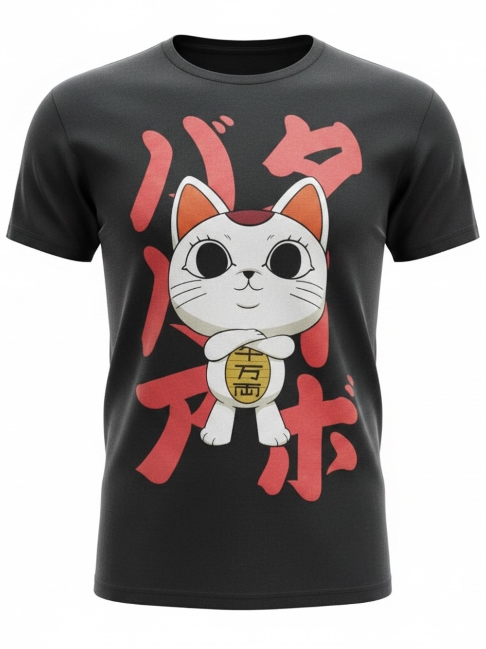 Dan Da Dan Lucky Cat Graphic Anime Manga T-Shirt Maneki Neko